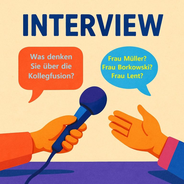 Mehr über den Artikel erfahren Drei Lehrerinnen zur Kollegfusion: Frau Borkowski, Fr. Müller und Fr. Lent im Interview